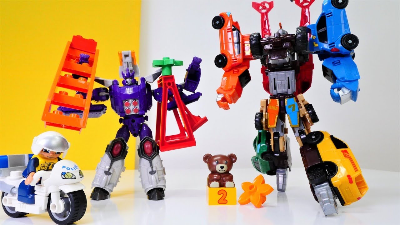 Giga Tobot gegen Galvatron - Welcher Roboter ist stärker? - Spielzeugvideo für Kinder
