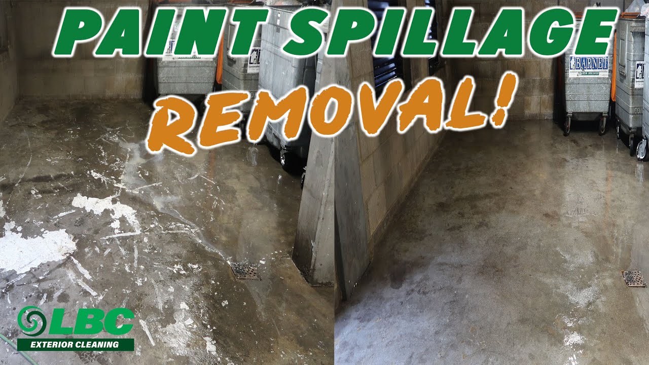 Paint Spillage Removal - Bin Store Clean