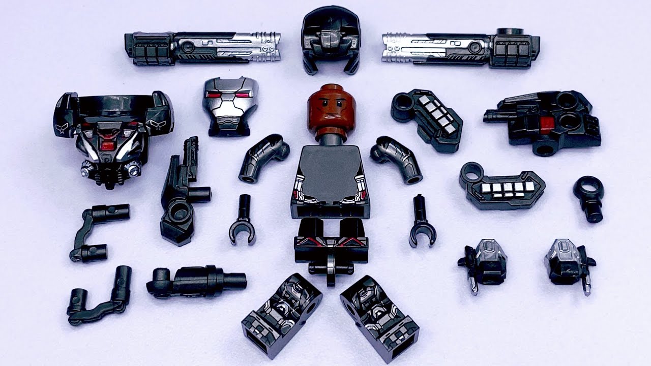 Кастомная фигурка Железного Человека - Военная Машина из LEGO | Неофициальная минифигурка