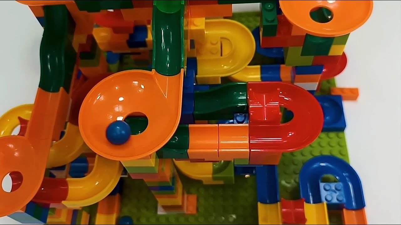 504pcs Marble race run ASMR ☆ Satisfying Building Blocks Maze Ball colorful Toys