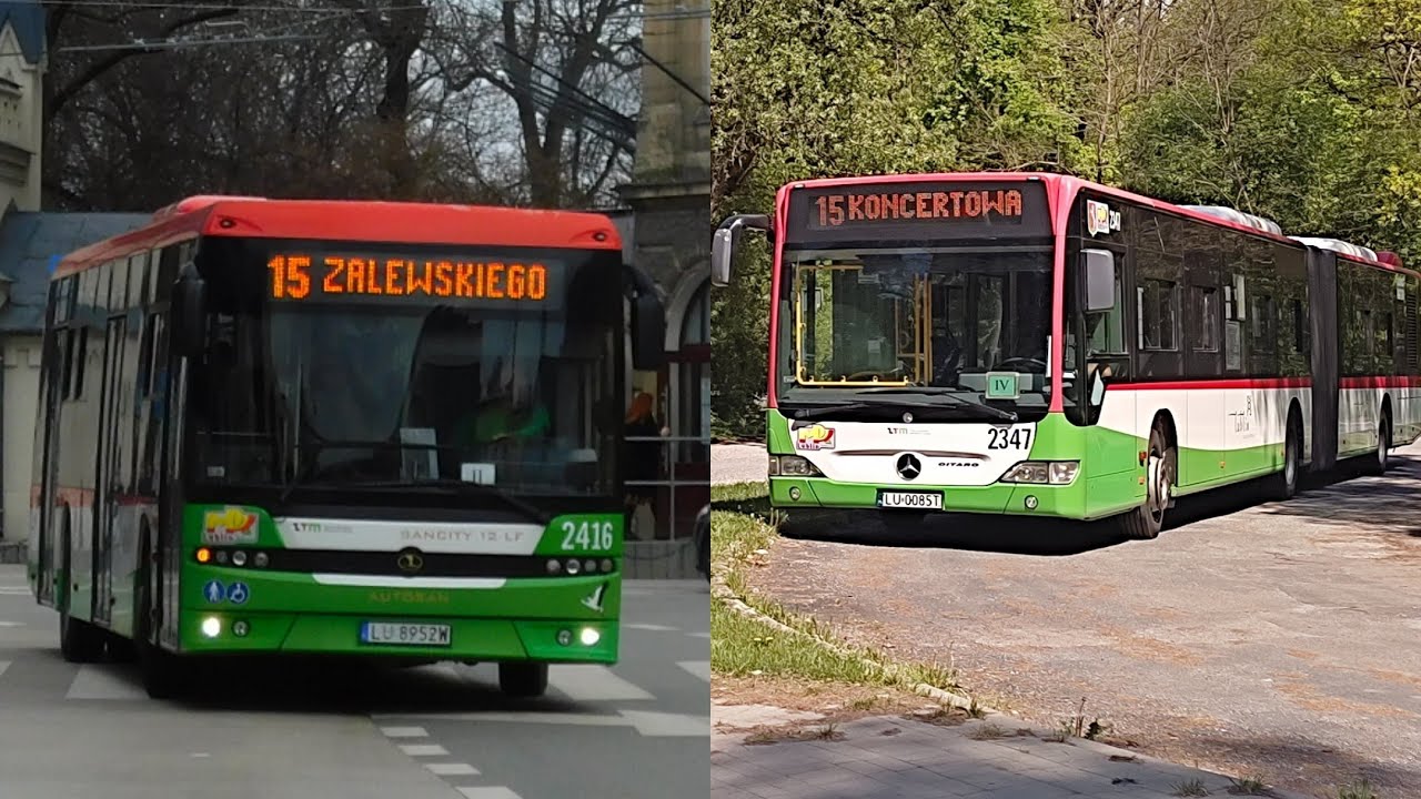MPK Lublin. Cała Trasa: Linia 15 ŻEGLARSKA/DĄBROWA
