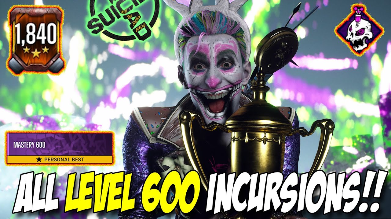 All 6 MASTERY LEVEL 600 Duo Incursion Gameplay | Suicide Squad: Kill the Justice League