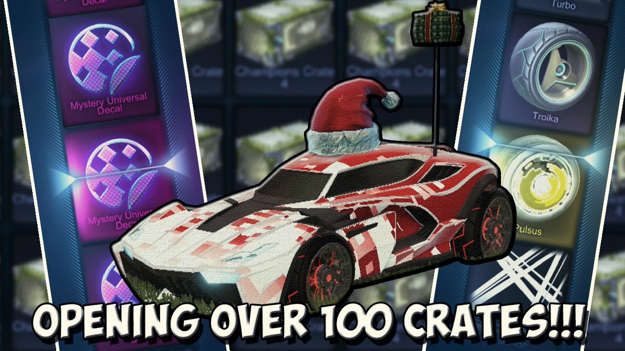 SO MANY MYSTERY UNIVERSAL DECALS & PAINTED EXOTIC WHEELS! | LUCKY Rocket League 100+ Crate Opening!