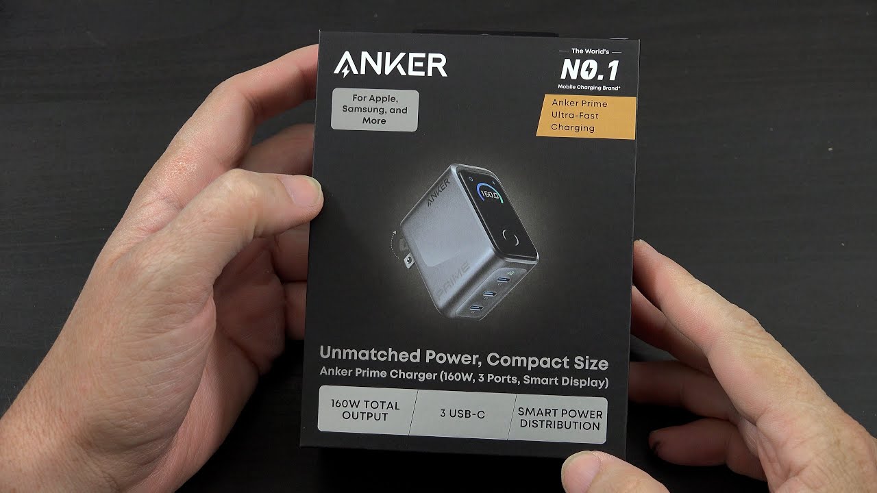 Зарядное устройство Anker Prime (160 Вт, 3 порта) с интеллектуальным цифровым дисплеем и Bluetooth!!