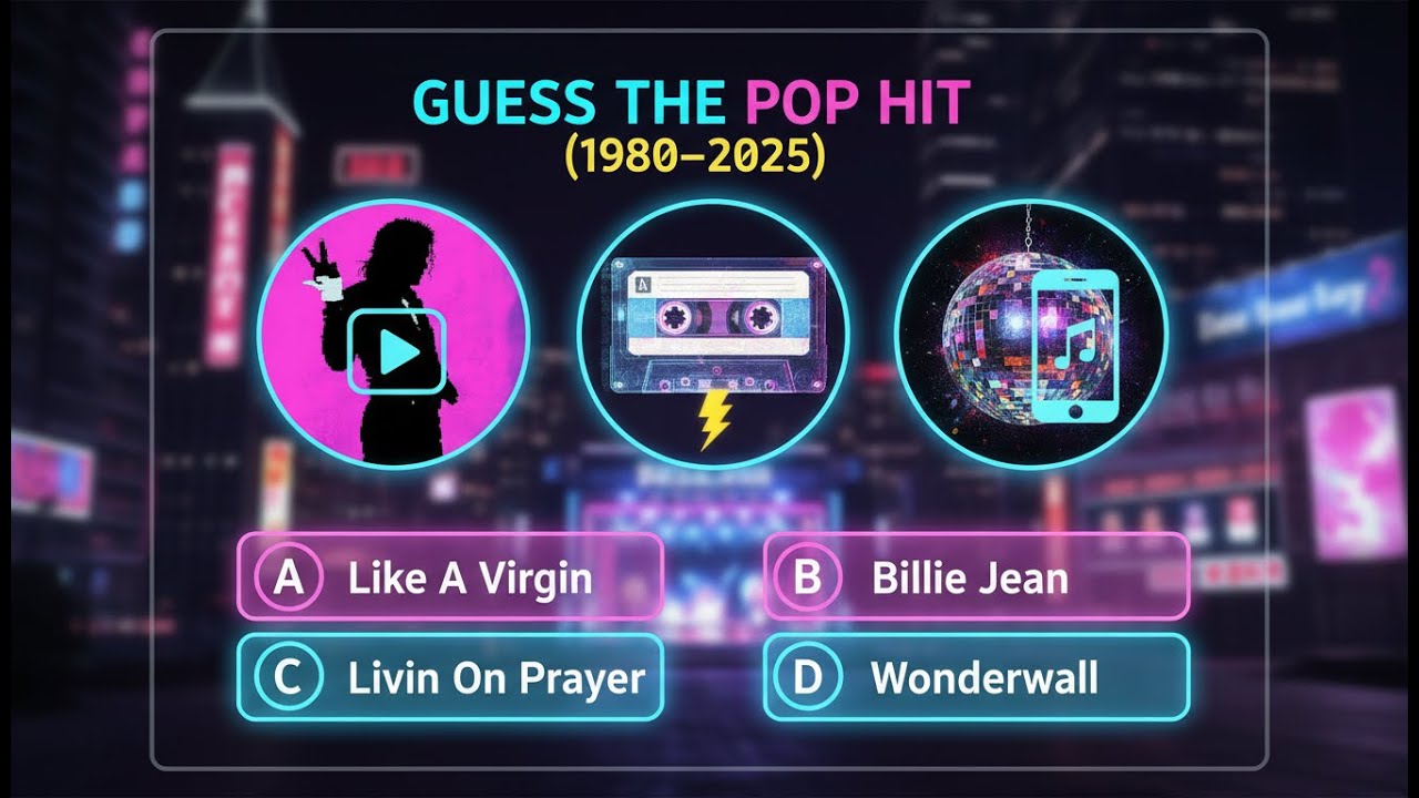 Can You Name These Pop Hits From Just 6 Seconds? (1980–2025)