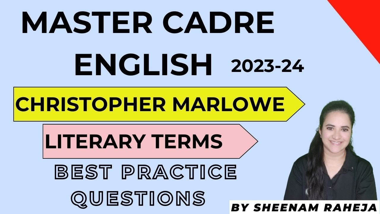 CHRISTOPHER MARLOWE AND TERMS - MASTERCADRE ENGLISH PUNJAB #mastercadre2023 #mastercadreenglish