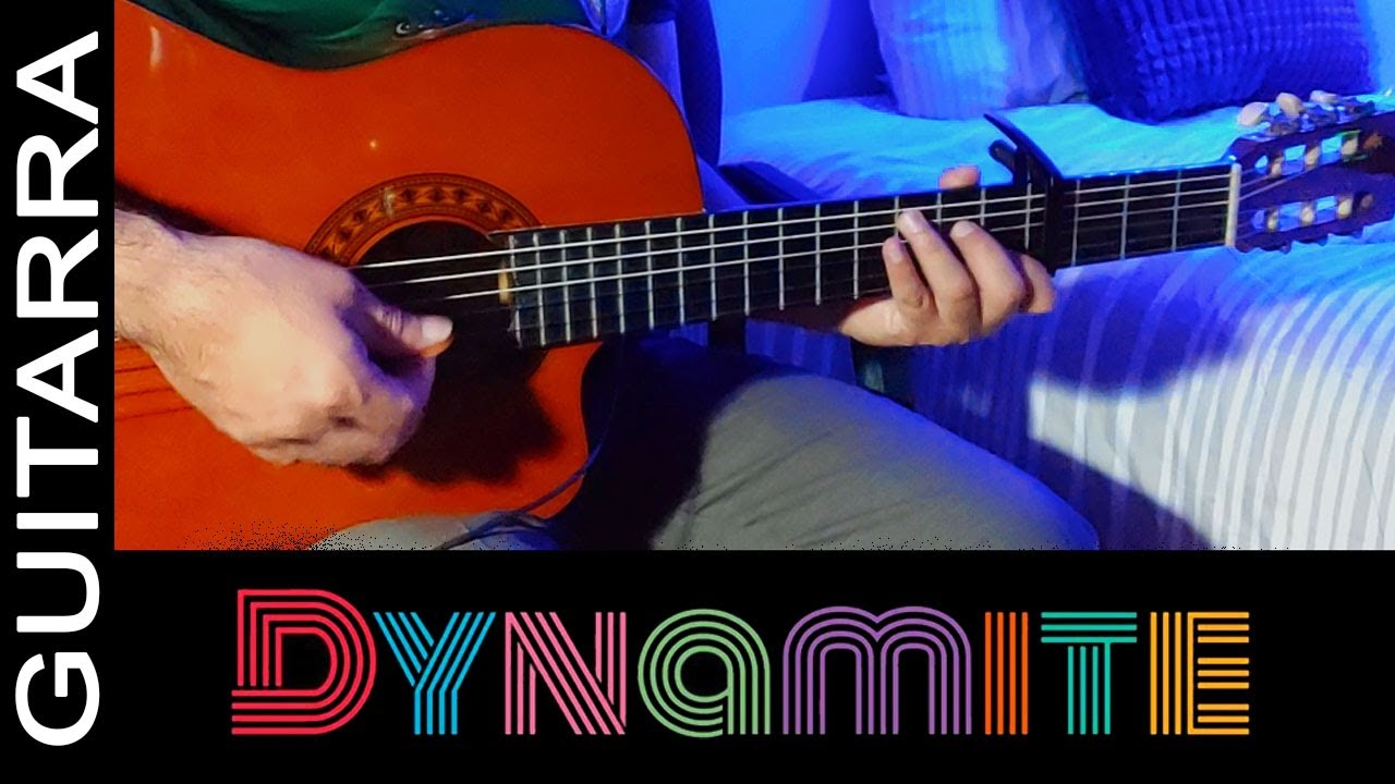 Como tocar 'Dynamite' de BTS (방탄소년단) en Guitarra Acustica - Tutorial Fácil (HD) | ACORDES/CHORDS