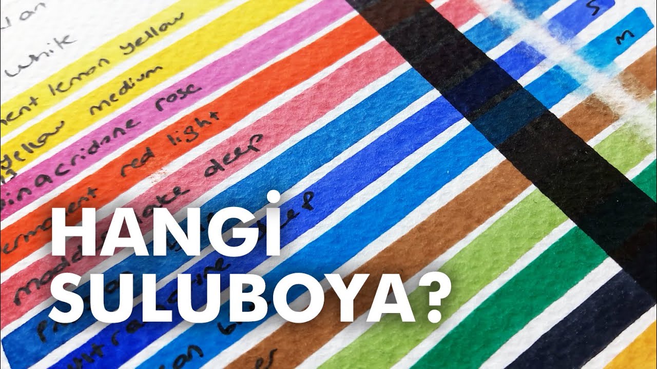Çok Bilinen Suluboyaları İnceliyorum || White Nights, Sennelier, Van Gogh, Sonnet, Holbein, Kuretake