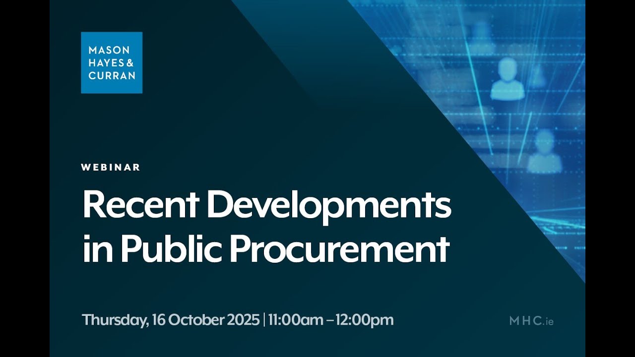 Recent Developments in Public Procurement