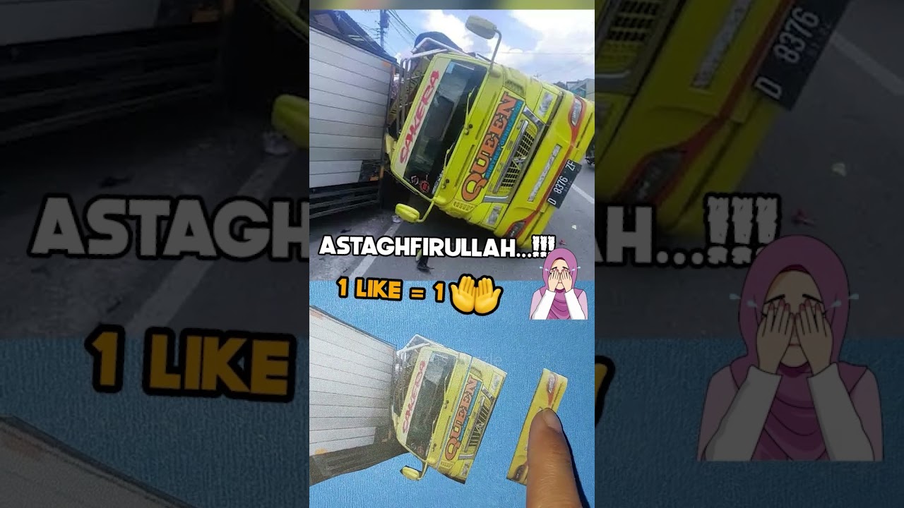 Astaghfirullah!!! truk oleng ke kanan #crash #truck #shorts