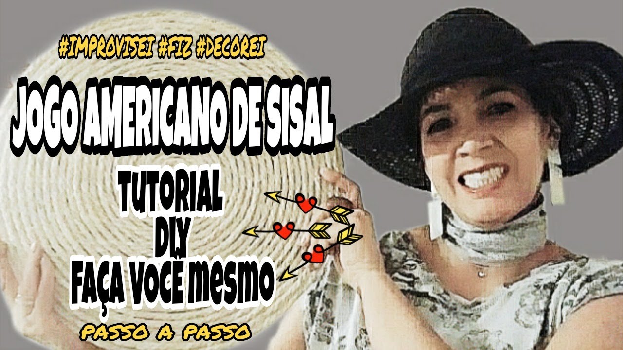 Como Fazer Jogo Americano de Sisal / Tutorial Passo a Passo / DIY #jogoamericano #DIY #sousplatsisal