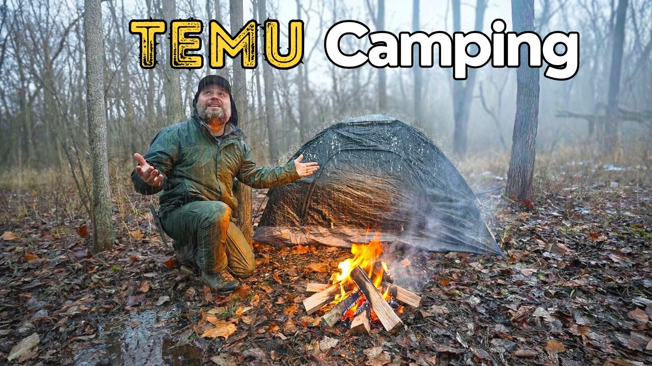 Camping in the Rain w/ UNTESTED GEAR from TEMU