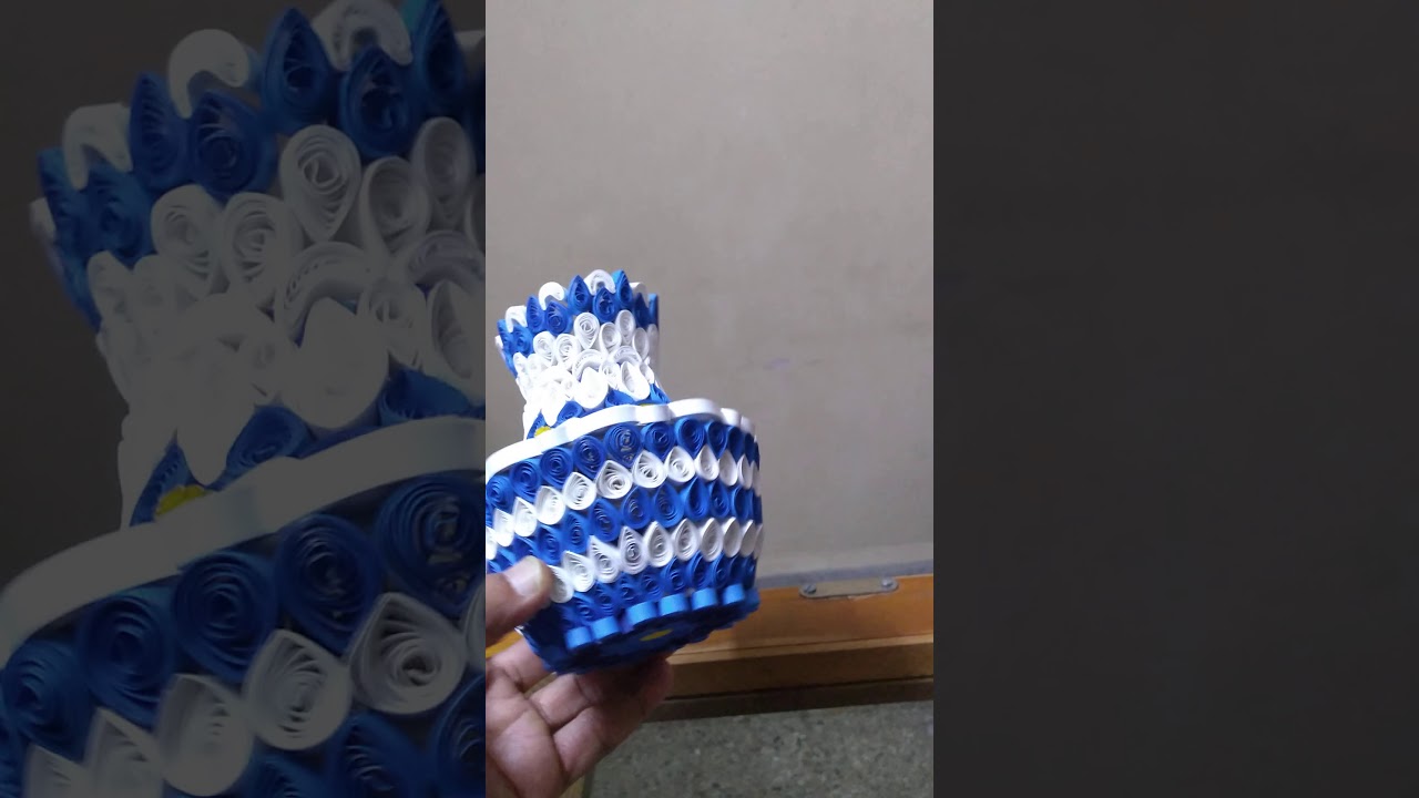 Paper quilling flower pot