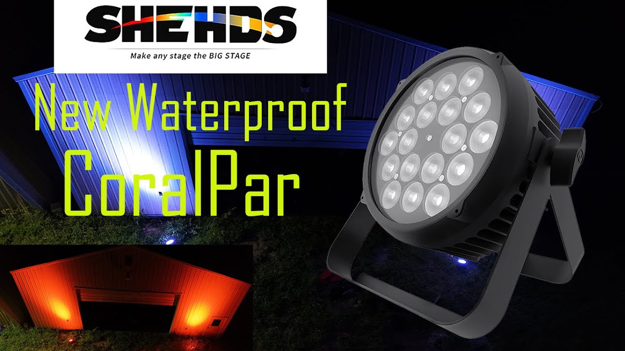 Shehds New Waterproof CoralPar Aluminum Led Flat 18x12 Par Light
