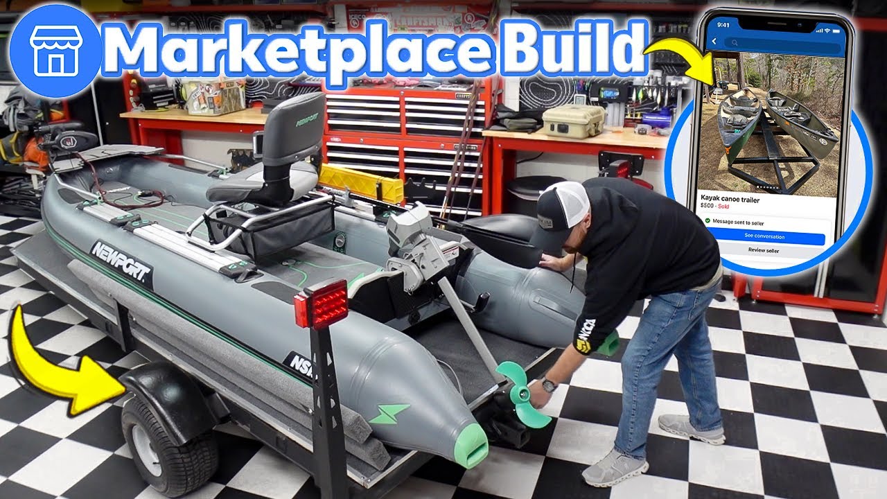 How I Built the PERFECT Inflatable Boat Trailer | Marketplace Flip!