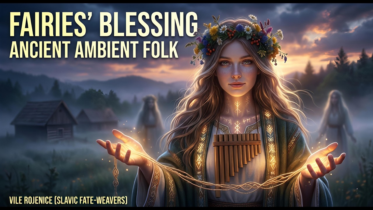 Ethereal Fairies' Blessing | Calming Ancient Folk & Piano for Deep Focus