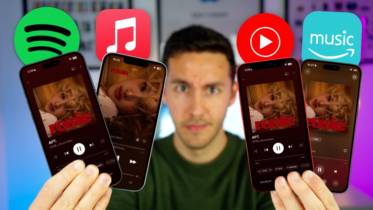 Spotify vs Apple Music vs YouTube Music vs Amazon Music 🔥 ¿Cuál es mejor en 2026?