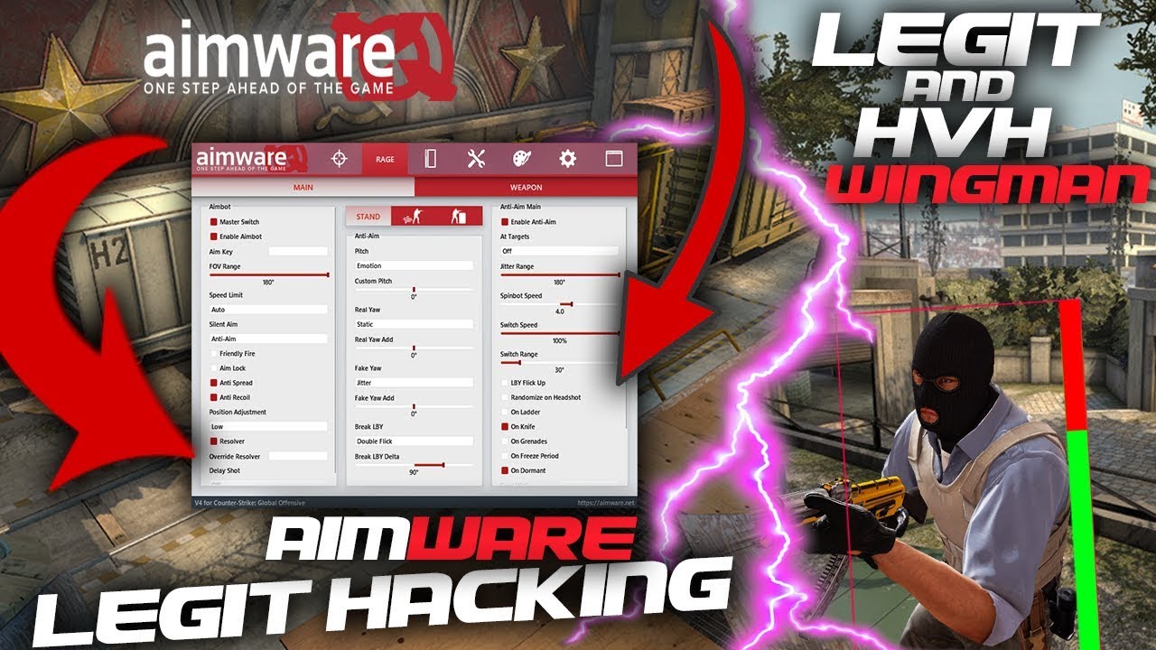 CS:GO LEGIT Hacking | LOL WTF? | WINGMAN!! // AIMWARE.NET