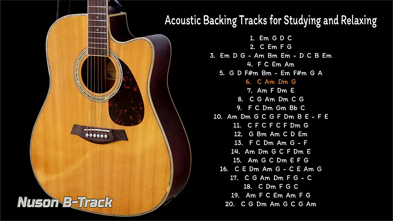 Acoustic Guitar Backing Tracks for Studying and Relaxing 1 Hour.