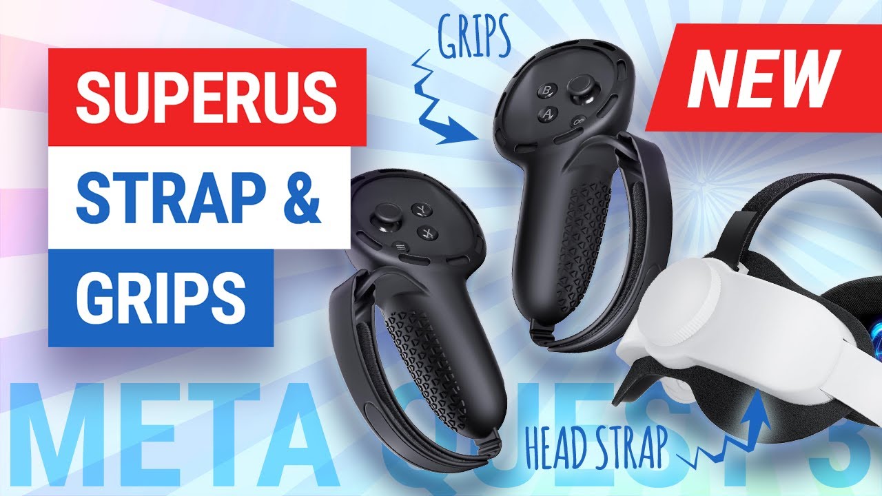 Meta Quest 3 Head Strap & Controller Grips from SUPERUS