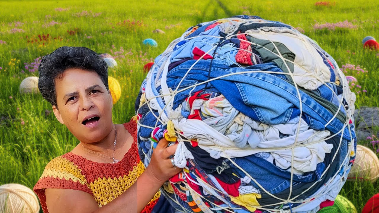 NUNCA MAIS COMPRE FIOS PARA CROCHÊ 😱 Recicle Roupas Velhas | CROCHÊ COM ZERO REAIS