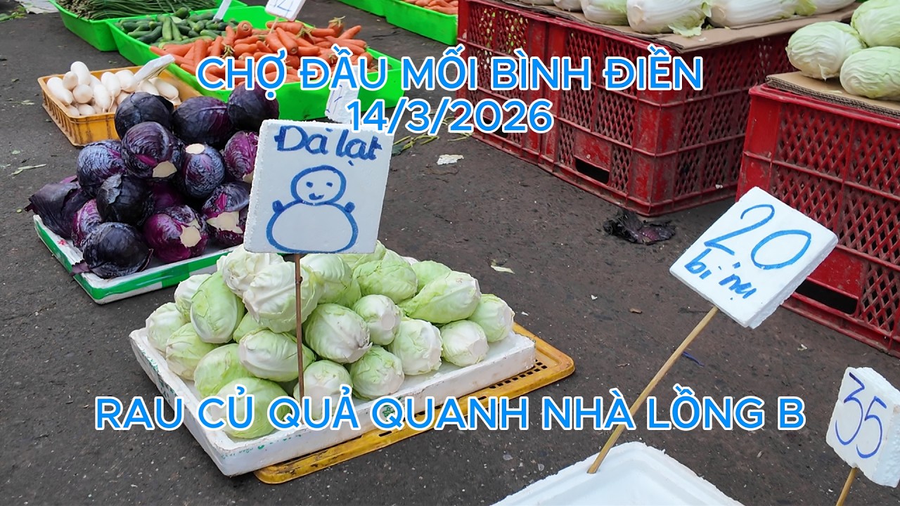 Rau củ quả Chợ Đầu Mối Bình Điền hôm nay 14/3 vòng quanh nhà lồng B