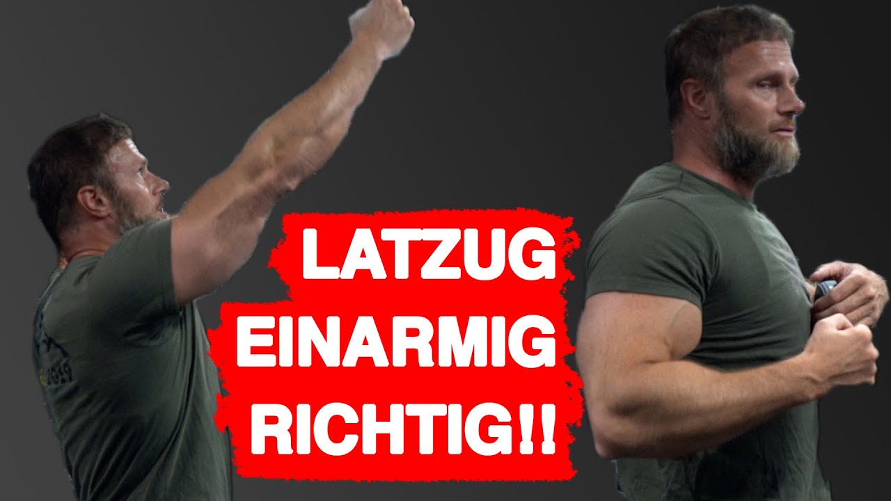 ACHTUNG!! SO GEHTS RICHTIG! Front Latzug einarmig