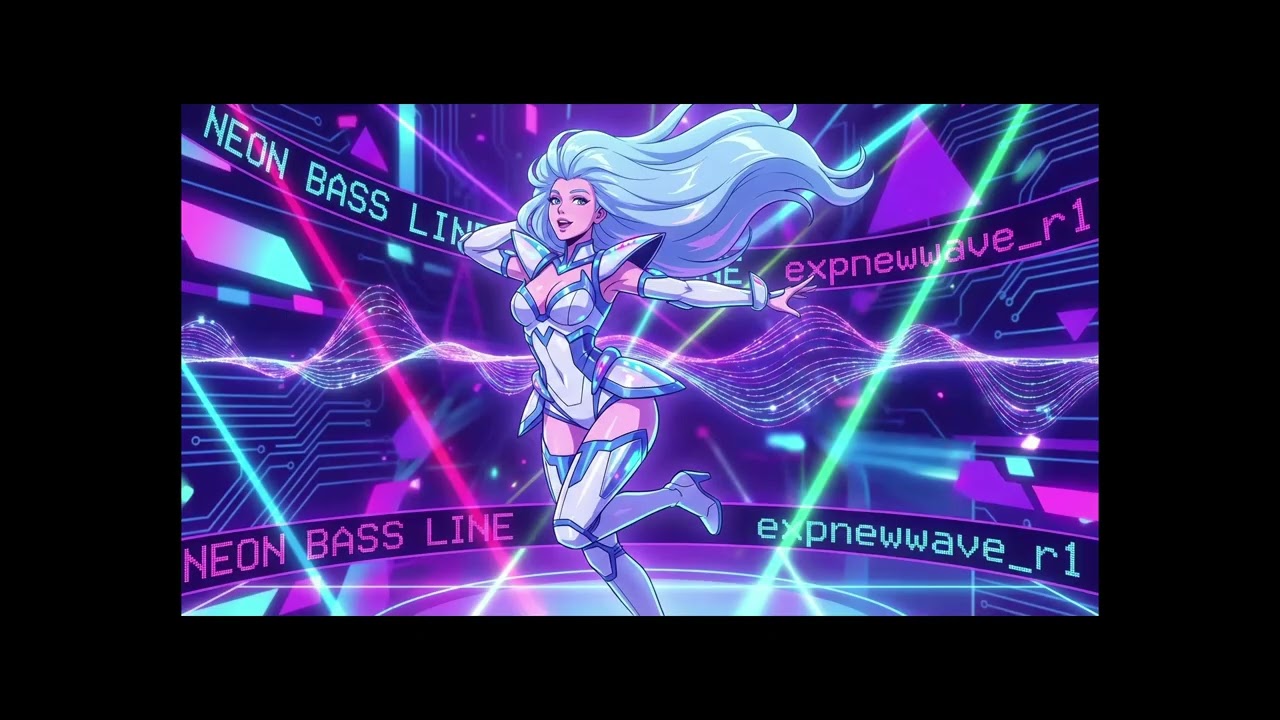 TUNEEvsSUNO　expnewwave_r1　neon-lit retro-futuristic J-New Wave, shimmering arpeggiated synth lead