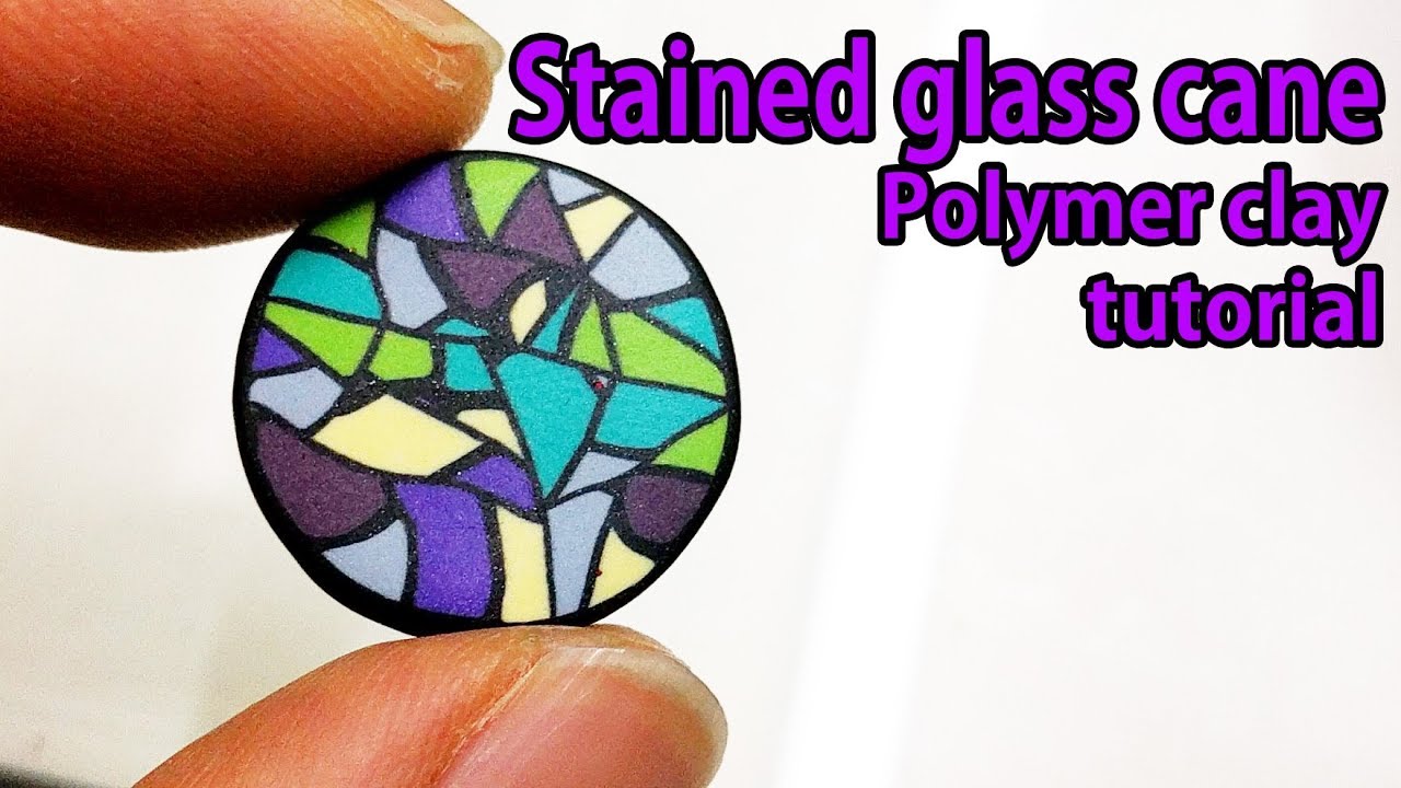 폴리머클레이 스테인드 글라스 케인 만드는법 / Stained glass cane polymer clay tutorial