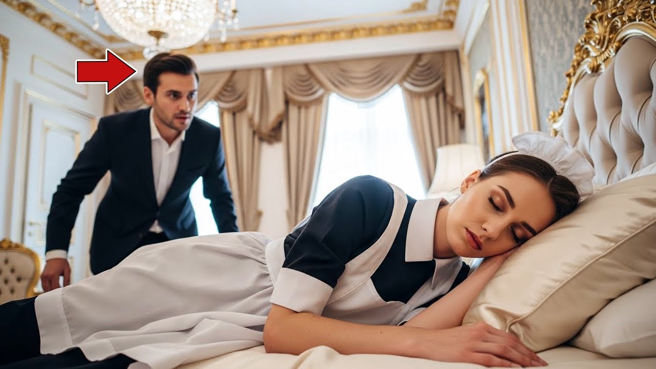 Épuisée, elle s’endort dans le lit de son patron milliardaire… quand il la découvre..