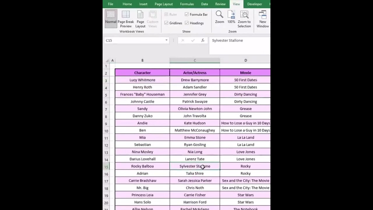 How to Freeze Cells in Excel format