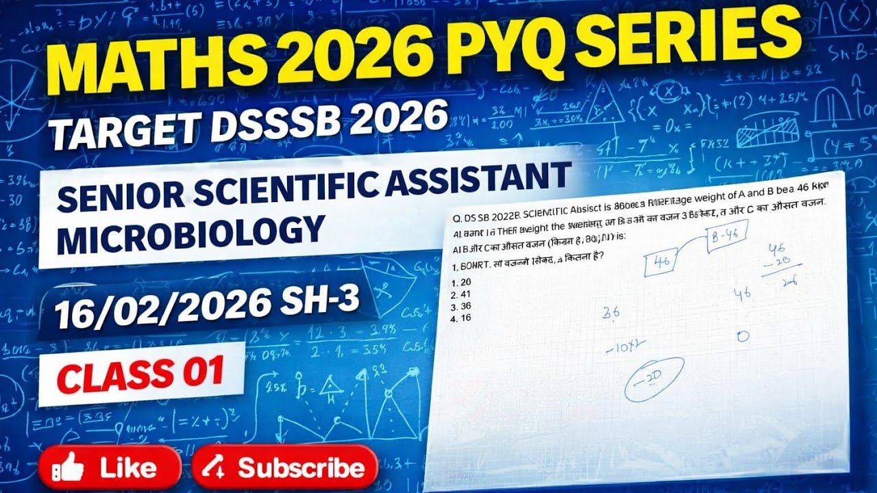 DSSSB MATHS 2026 》DSSSB PYQ 》TARGET DSSSB 2026 》LECTURE-01