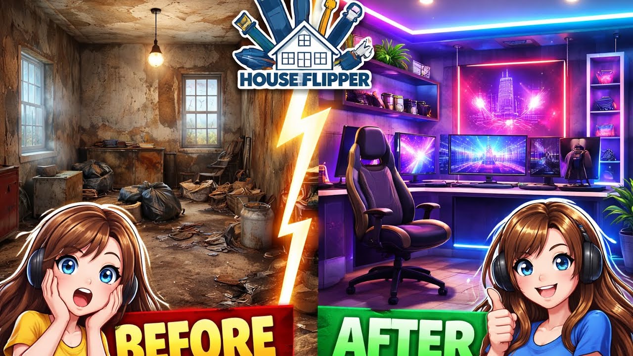 Old House → Ultimate Gaming Room! 🤯 | House Flipper Transformation #gaming