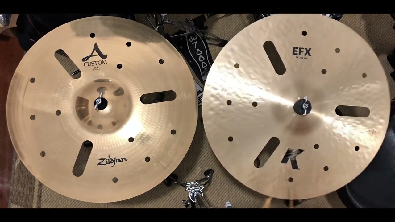 Cymbal Comparison - Zildjian A Custom EFX 18&rdquo; vs Zildjian K EFX 18&rdquo;
