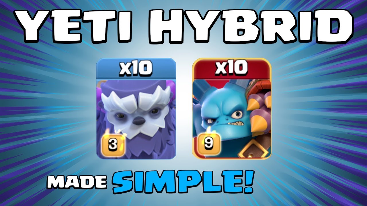 10 x YETIS + 10 x SUPER MINIONS = NEW META! BEST TH13 Attack Strategy | Yeti Hybrid | Clash of Clans