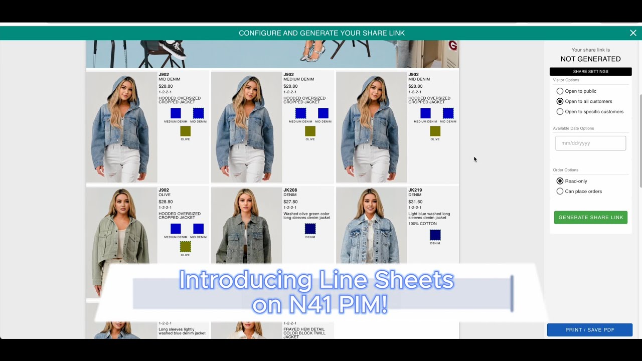 Introducing: N41 line sheets
