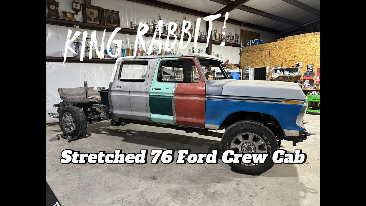 1976 Ford F-350 crew cab stretched to fit on a 2022 Ford Super Duty King Ranch Powerstroke