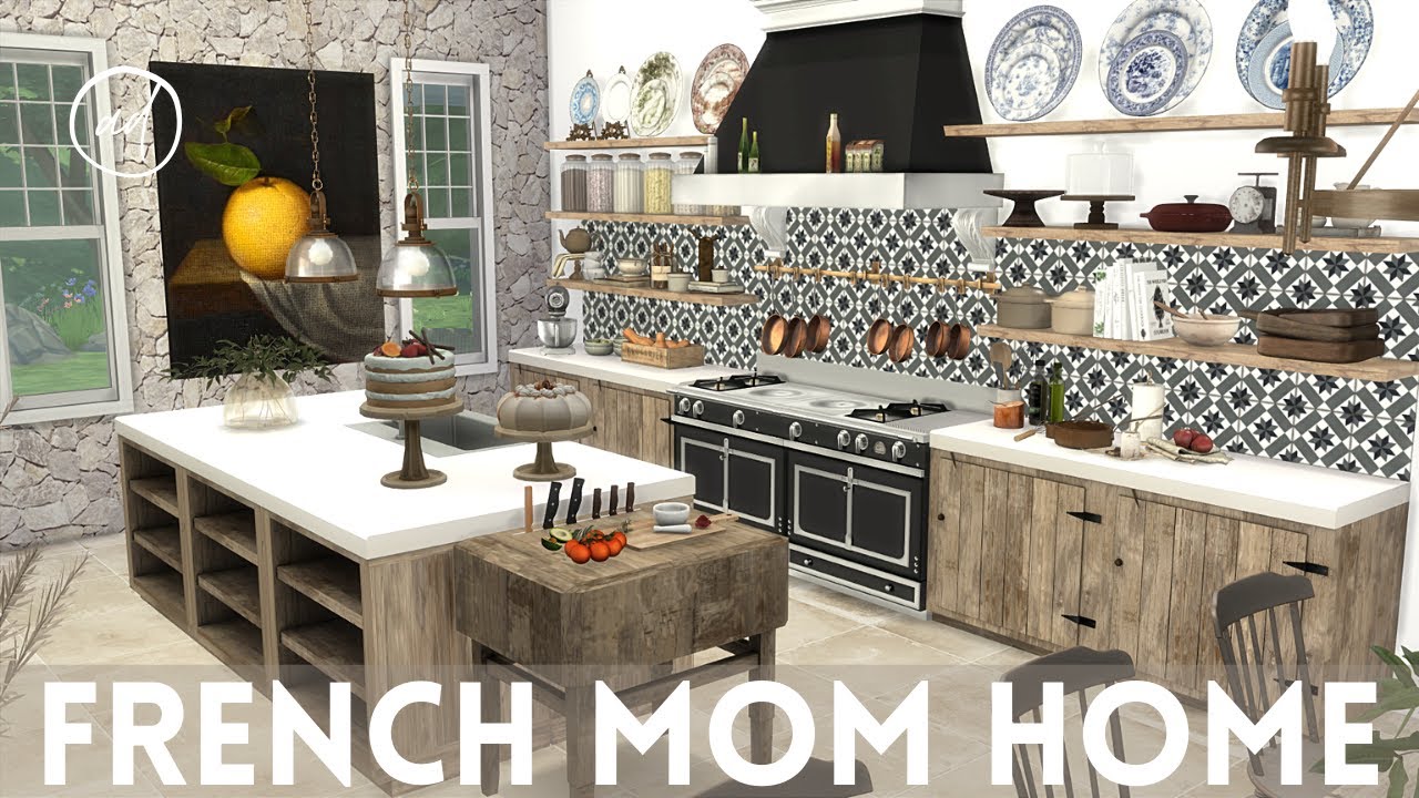 FRENCH MOM OF 3 DAUGHTERS || Sims 4 || CC SPEED BUILD + CC List