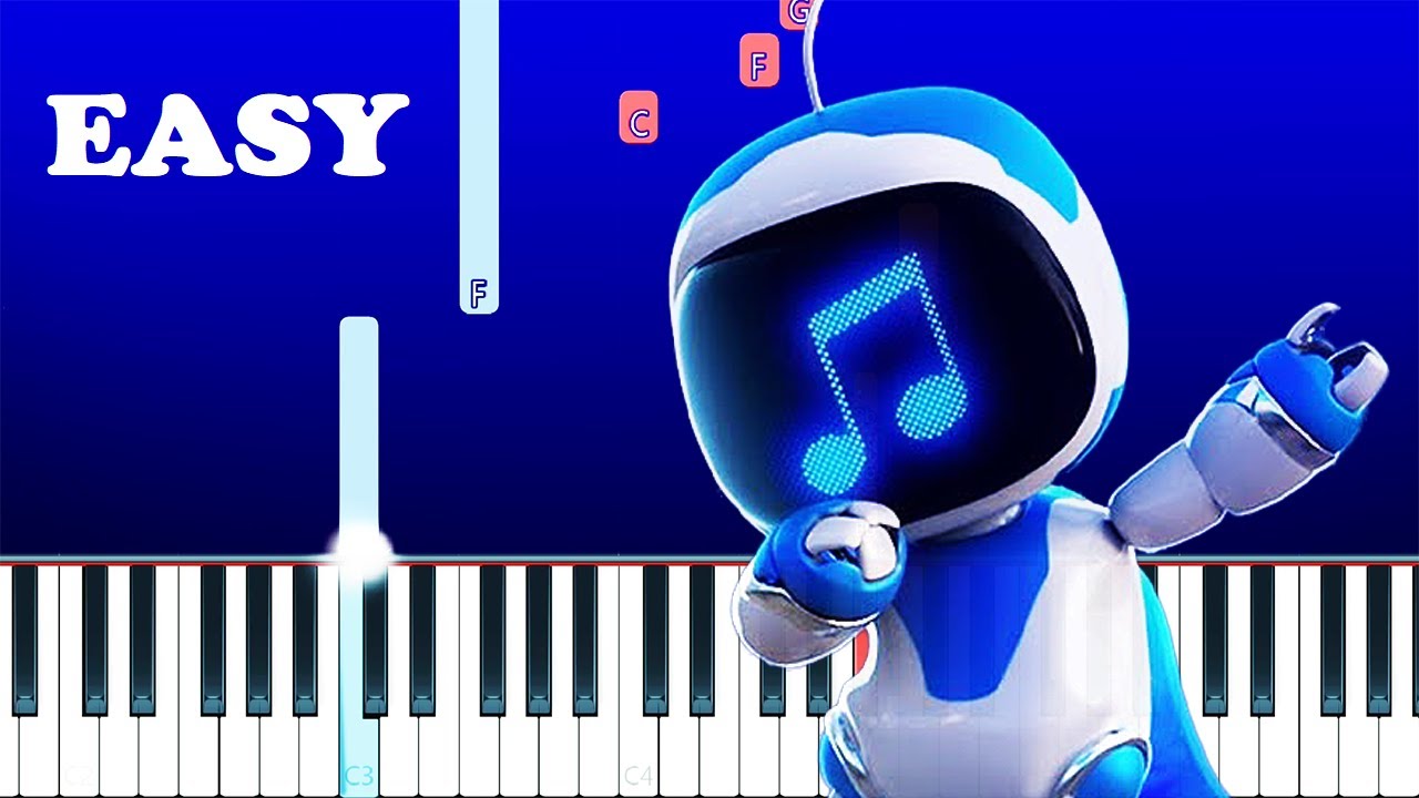 ASTRO BOT - Main Menu Music (Easy Beginner Piano Tutorial)
