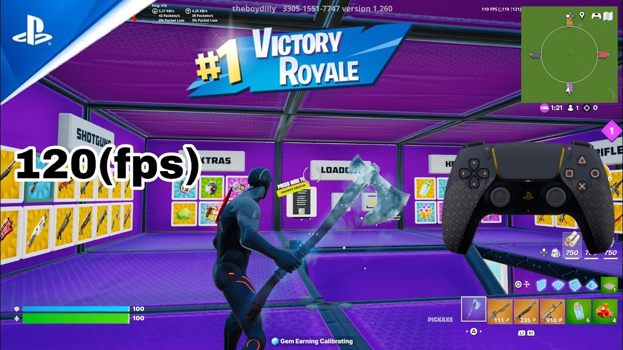 Fortnite 3v3v3v3 Go Goated Zone Wars PS5 Gameplay (120fps)