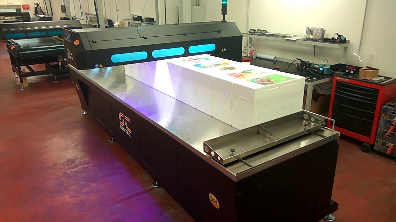 Eagle XL printing on polystyrene boxes