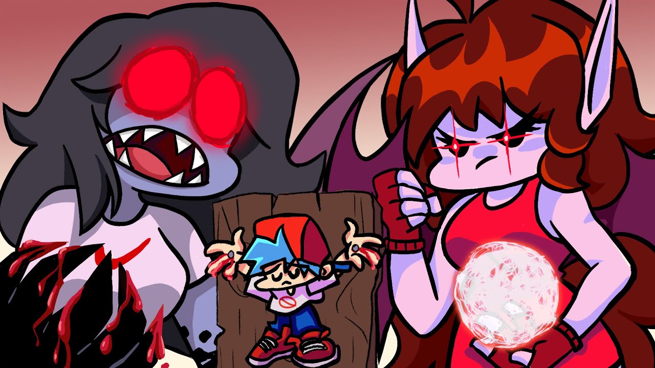 GIRLFRIEND vs MONSTER SKY BATTLE RESCUE BOYFRIEND 🎤 FRIDAY NIGHT FUNKIN ANIMATION | 5BIGtoons