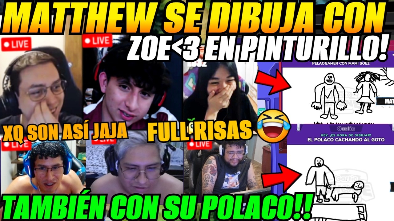 😲MATTHEW SE DIBUJA CON ZOE en Pinturillo😲También con su POLACO!😂