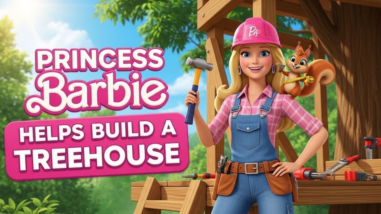 Barbie Helps Build a Tree house - Fairy tale For Kids - Barbie Stories for Kids #barbiestory
