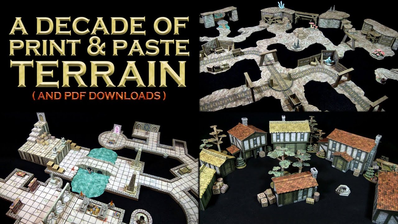 Ten Years of Dungeon Terrain (for #dnd etc.)