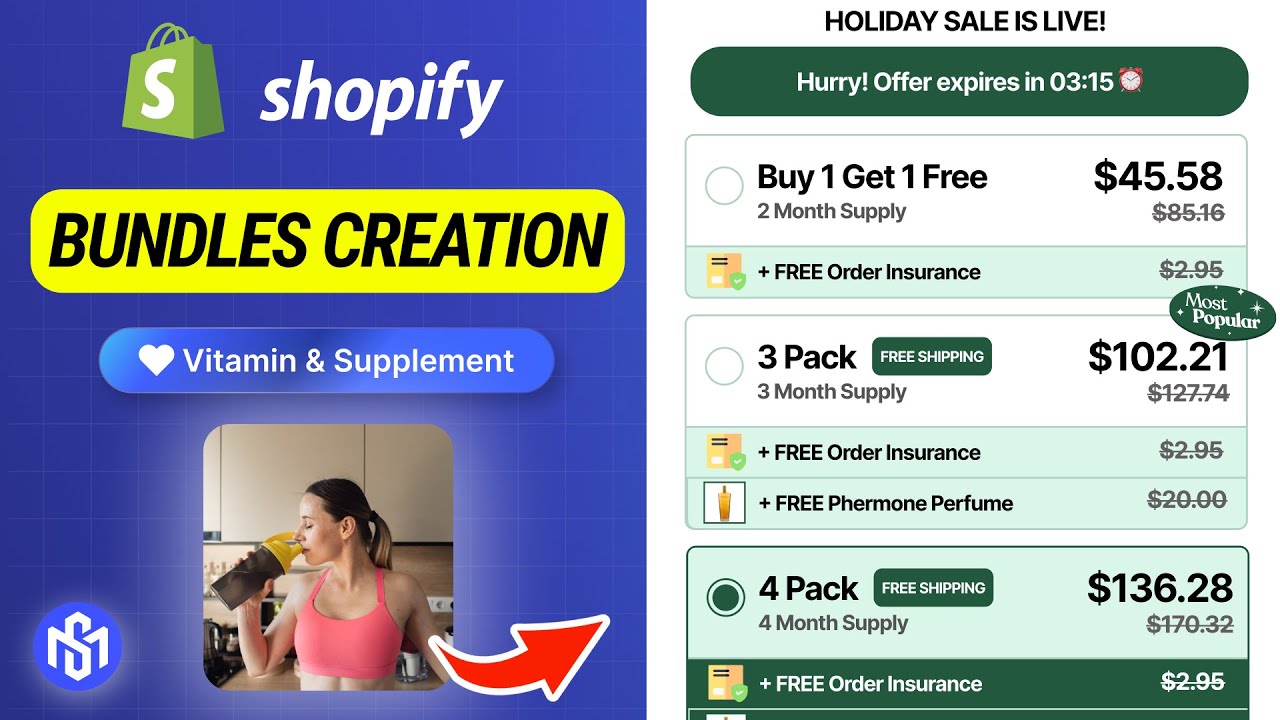 How To Create Bundles On Shopify Store In 2026 - Free Gift + Countdown Timer