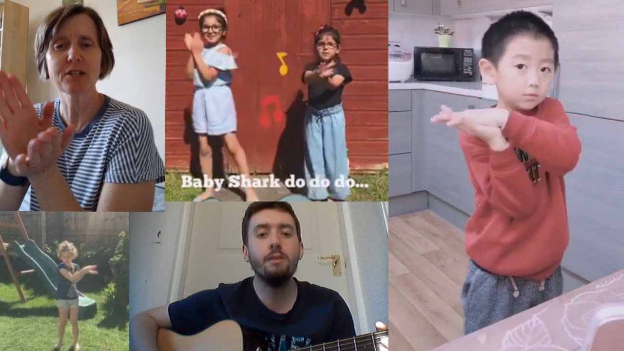 Monksdown Distance Dance Challenge! Baby Shark