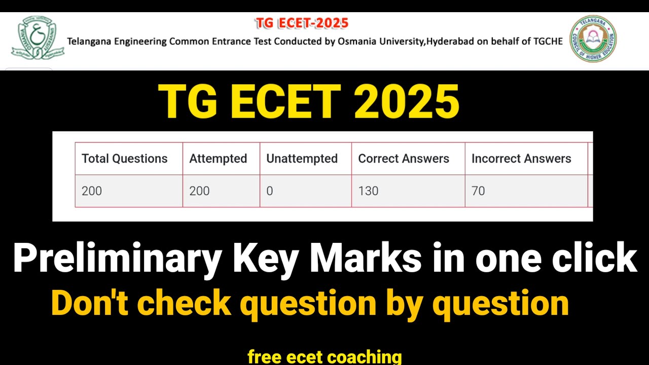 TG ECET results 🔥 Check ECET marks section wise in one click | Response sheet raise Objections #ecet