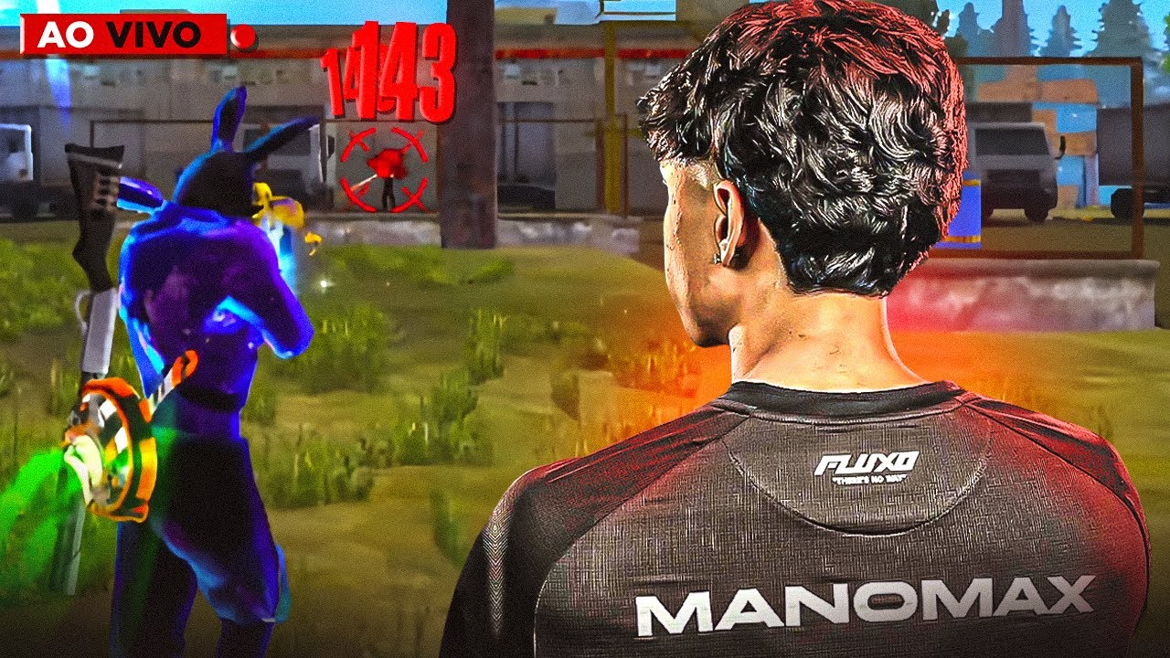 LIVE ON 🔴MANOMAX VS BOT!🟣FREE FIRE AO VIVO!🟣FX MANOMAX 🟣