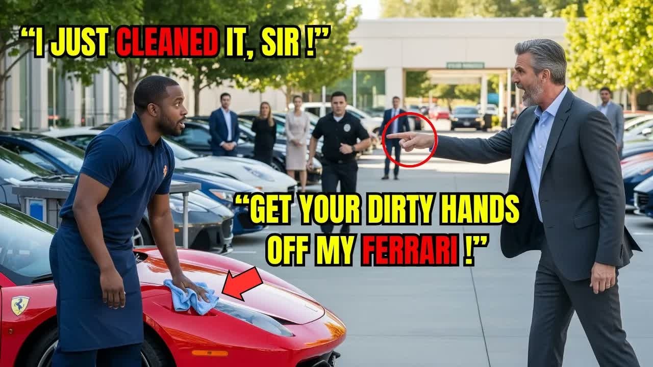 CEO Screamed at Black Janitor for Touching His Ferrari — Jaw Dropped When He Fixed It in 60 Se